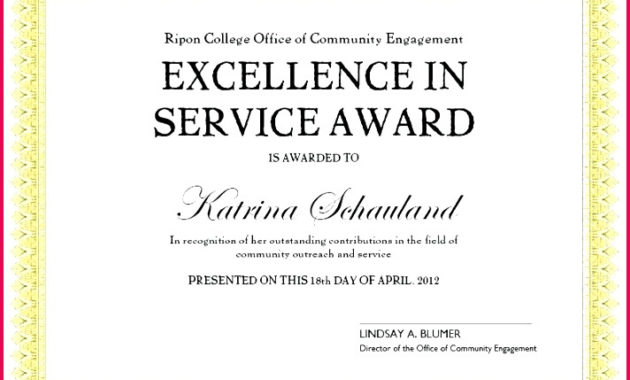 5 Free Community Service Certificate Template 66845 Intended For Certificate Of Service Template Free