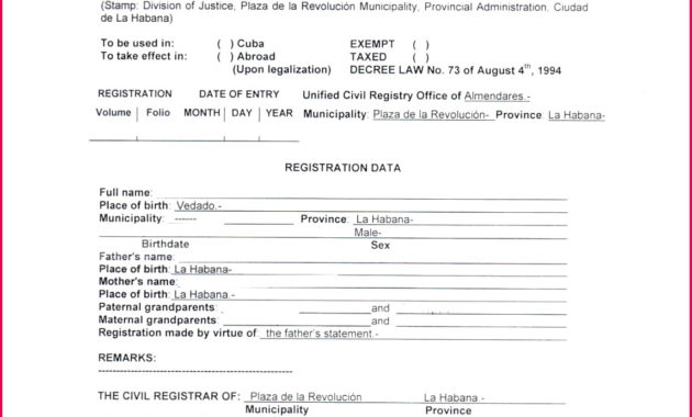 5 Free Template For A Cuban Birth Certificate 23886 Throughout Mexican Birth Certificate Translation Template