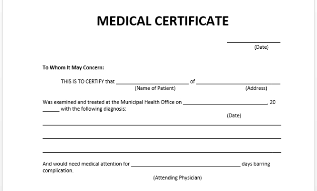 5 Genuine Fake Medical Certificate Online Every Last Inside Australian Doctors Certificate Template