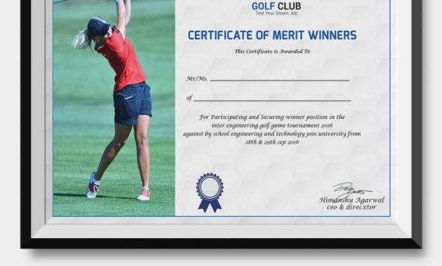 5 Golf Certificates Psd Word Designs Design Trends In Golf Gift Certificate Template