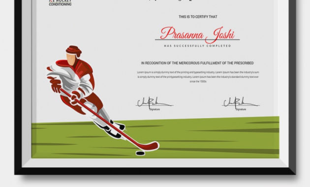5 Hockey Certificates Psd Word Designs Design Trends With Winner Certificate Template Free 12 Designs