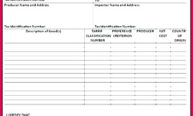 5 Manufacturer Certificate Of Origin Templates 66785 For Free Certificate Of Manufacture Template