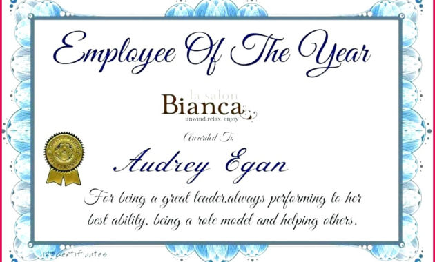 5 Outstanding Employee Certificate Templates 91591 Inside Quality Best Employee Certificate Template