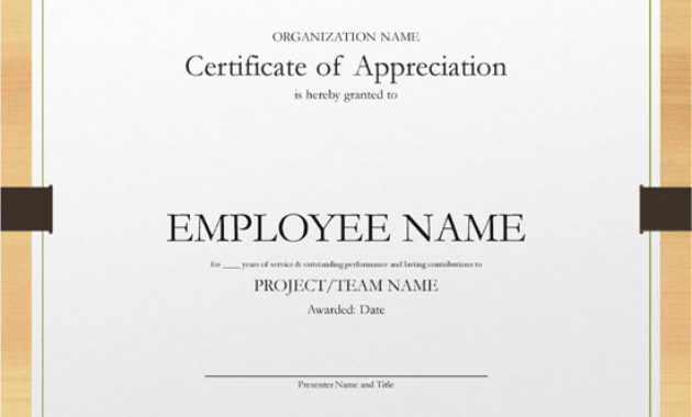 5 Printable Years Of Service Certificate Templates Word Intended For Free Congratulations Certificate Template 10 Awards