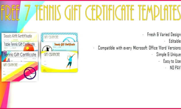 5 Walking Certificate Templates Customizable 85563 Within Quality Tennis Gift Certificate Template