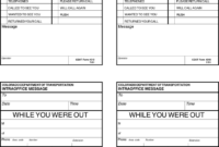 5 While You Were Out Templates Formats Examples In Word Within Voicemail Log Template