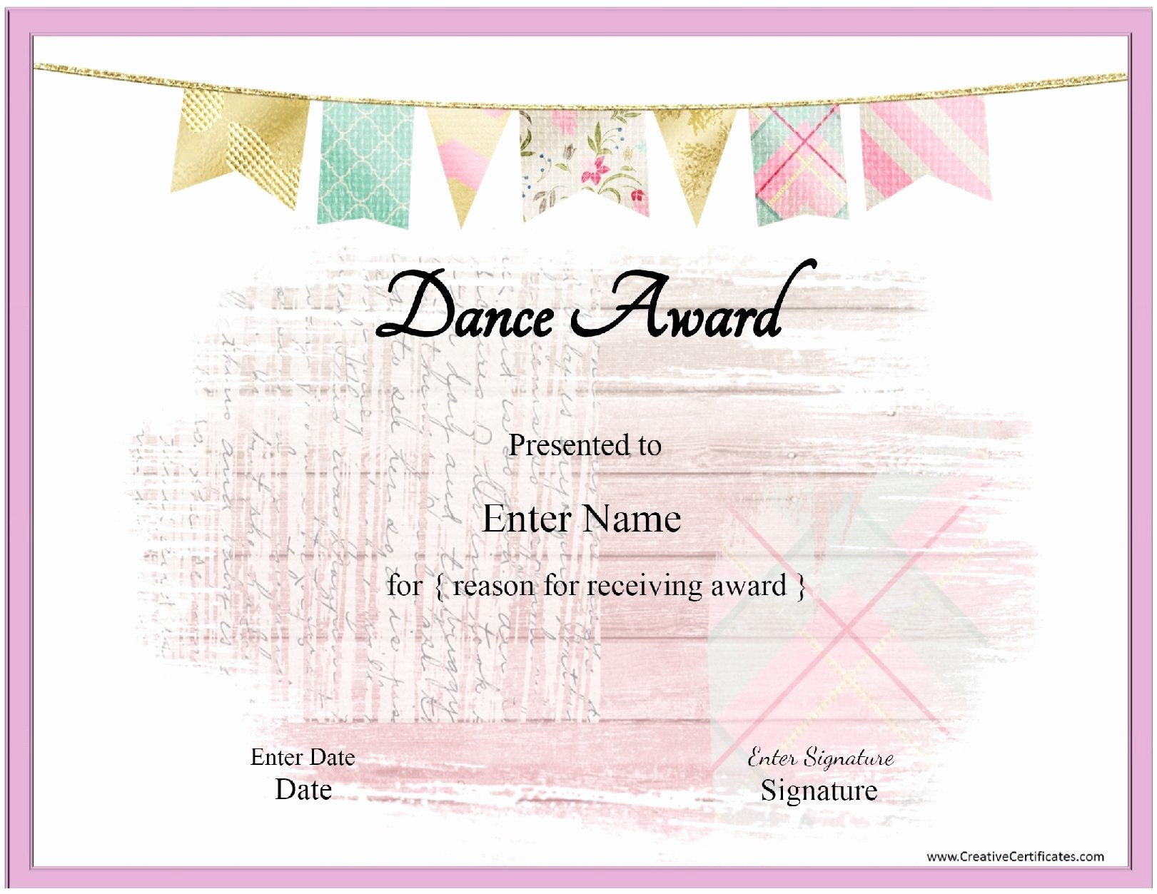 50 Dance Certificate Templates For Word Ufreeonline Template Intended For Dance Award Certificate Templates