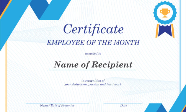 50 Free Creative Blank Certificate Templates In Psd Inside Blank Certificate Of Achievement Template