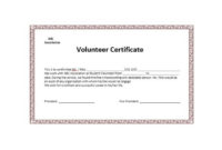 50 Free Volunteering Certificates Printable Templates In Awesome Volunteer Award Certificate Template