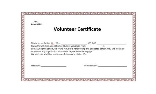 50 Free Volunteering Certificates Printable Templates In Awesome Volunteer Award Certificate Template