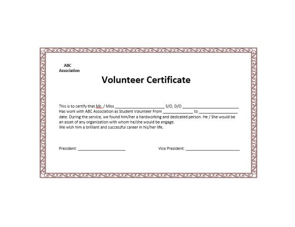 50 Free Volunteering Certificates Printable Templates In Awesome Volunteer Award Certificate Template