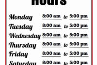 50 Hours Of Operation Template Word Ufreeonline Template With Regard To Business Hours Template Word