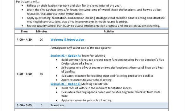 50 Meeting Agenda Templates Pdf Doc Free Premium Throughout Planning Session Agenda Template