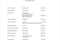50 Meeting Agenda Templates Pdf Doc Free Premium Within Best Community Meeting Agenda Template