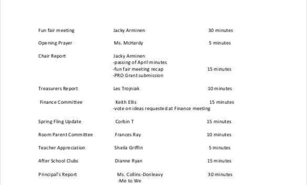 50 Meeting Agenda Templates Pdf Doc Free Premium Within Best Community Meeting Agenda Template