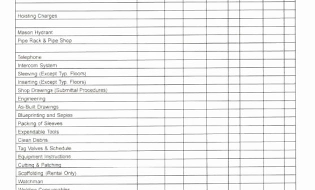 50 Residential Construction Cost Breakdown Excel For Cost Breakdown Template For A Project