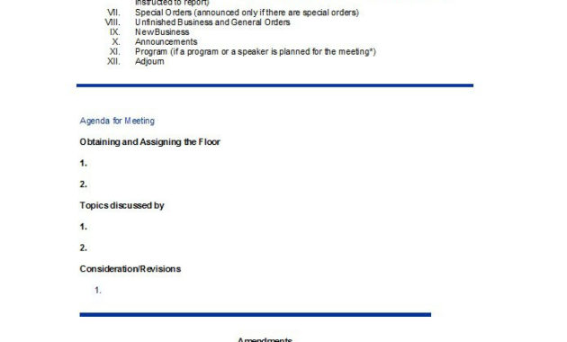 51 Effective Meeting Agenda Templates Free Template For Simple Meeting Agenda Template