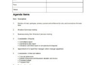 51 Effective Meeting Agenda Templates Free Template In Template For Business Meeting Agenda
