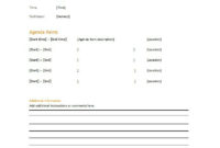 51 Effective Meeting Agenda Templates Free Template Inside Awesome Meeting Agenda Sample Template Free