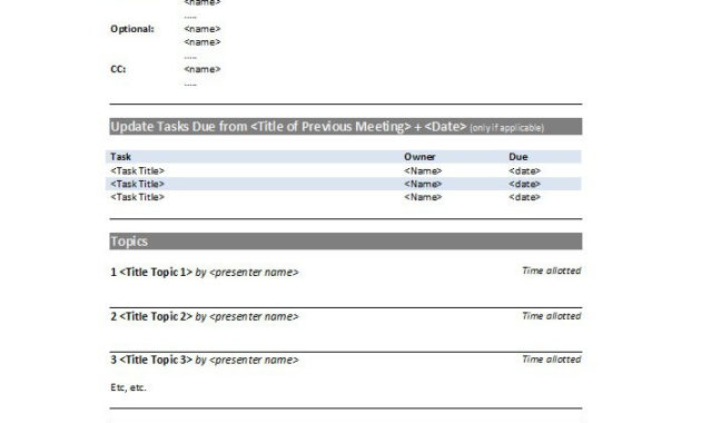 51 Effective Meeting Agenda Templates Free Template Regarding Best Word Agenda Template Free Download
