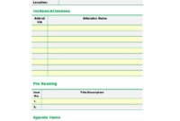 51 Effective Meeting Agenda Templates Free Template With Awesome Meeting Agenda Sample Template Free