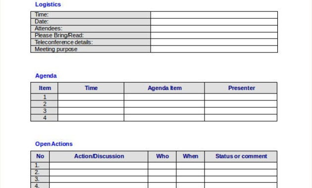 51 Meeting Agenda Templates Pdf Doc Free Premium Throughout Blank Meeting Agenda Template