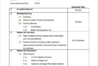 51 Meeting Agenda Templates Pdf Doc Free Premium Throughout Meeting Minutes Template Doc