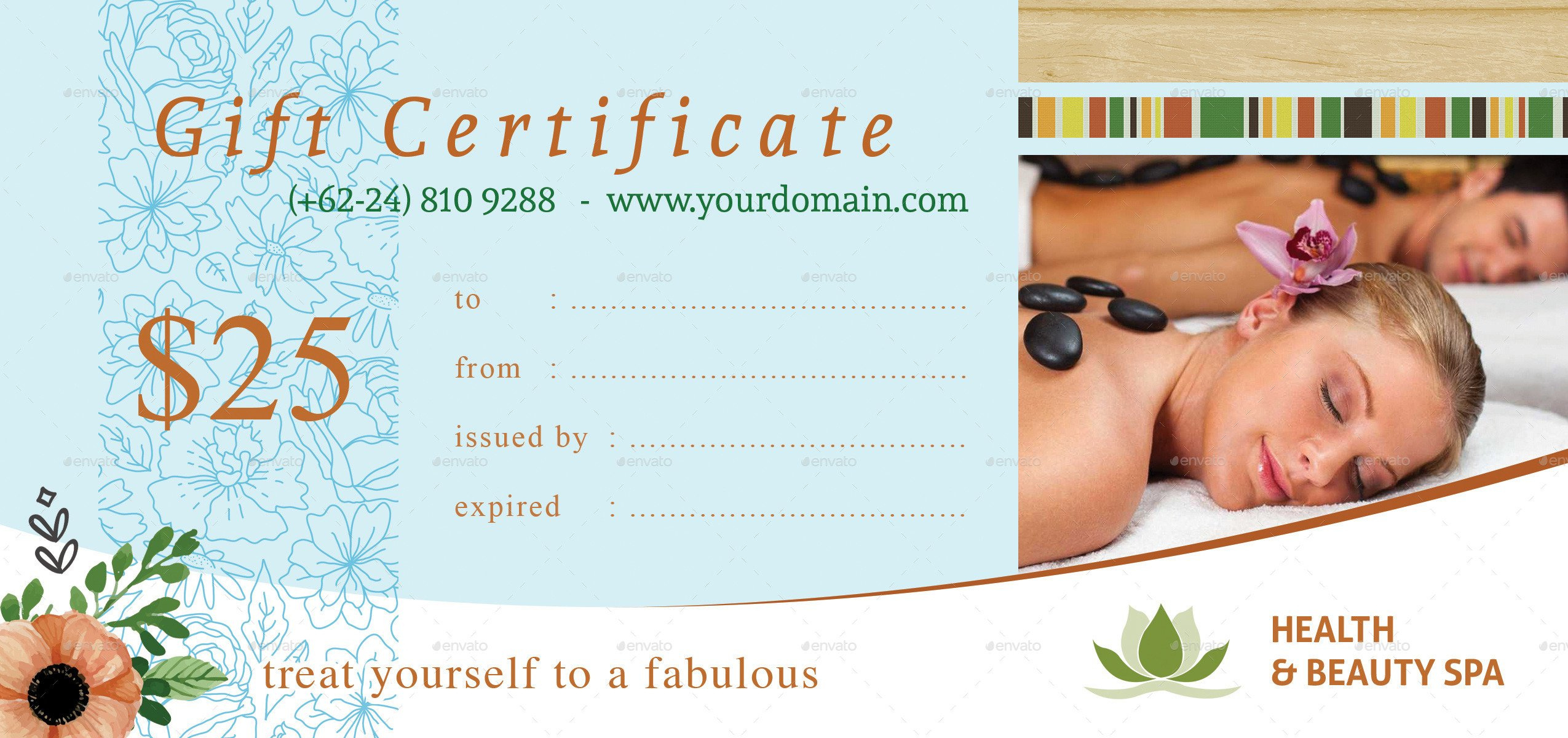 51 Premium Free Psd Professional Gift Certificates For Spa Day Gift Certificate Template