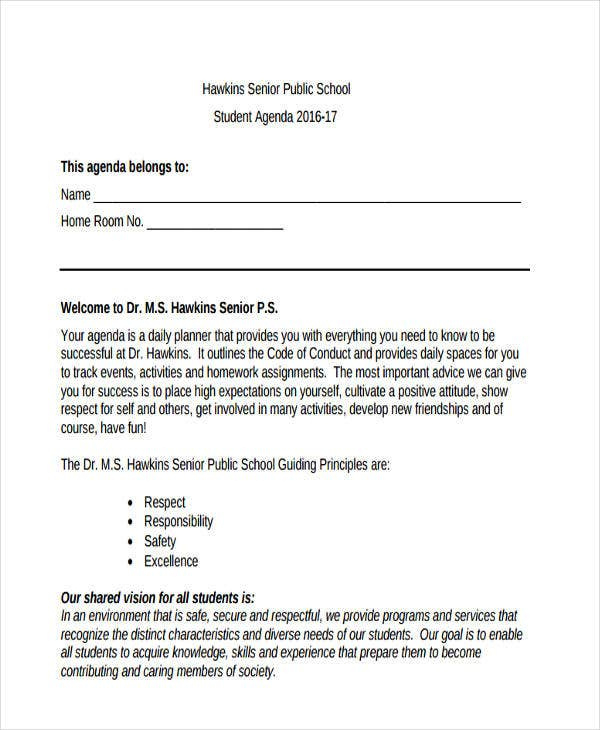 56 Agenda Templates And Examples Free Premium Templates Pertaining To School Board Meeting Agenda Template