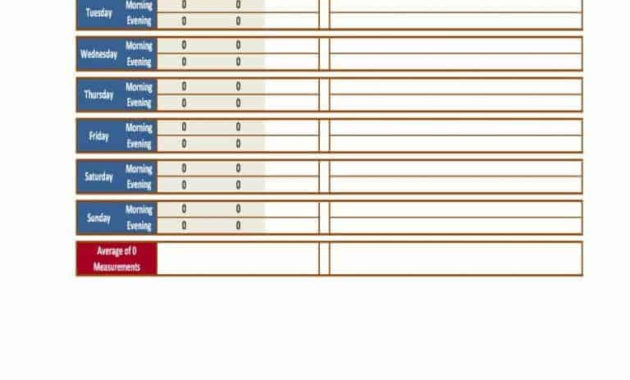 56 Daily Blood Pressure Log Templates Excel Word Pdf With Regard To Amazing Blood Pressure Log Template