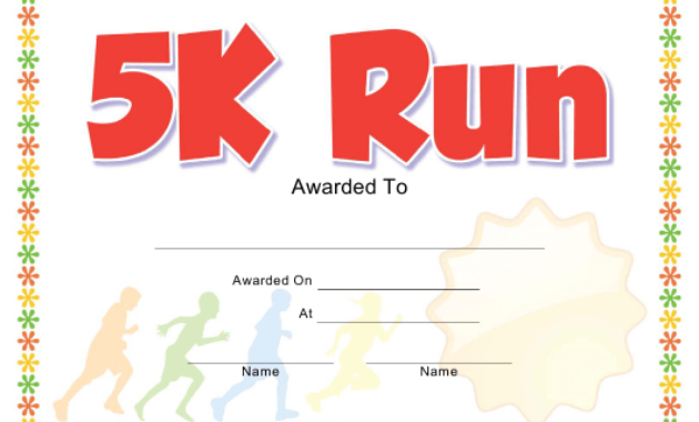 5K Run Award Certificate Template Download Printable Pdf Intended For Best Marathon Certificate Templates