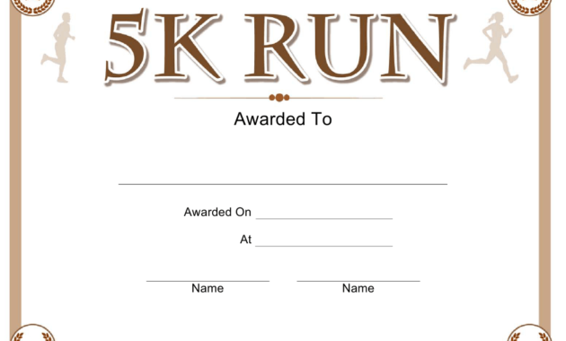 5K Run Certificate Template Download Printable Pdf Inside Awesome Running Certificates Templates Free