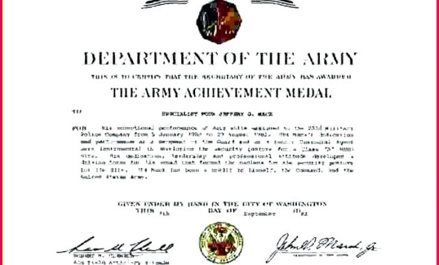 6 Army Certificate Of Promotion Template 97565 Fabtemplatez Pertaining To Certificate Of Achievement Army Template