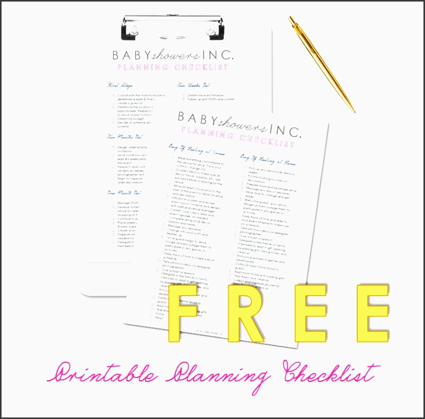 6 Baby Shower Planner Printable Sampletemplatess In Quality Baby Shower Agenda Template