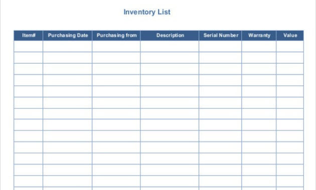 6 Business Inventory List Templates Free Word Pdf Pertaining To Small Business Inventory Spreadsheet Template