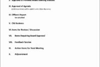 6 Business Meeting Agenda Template Doc Sampletemplatess Inside Amazing Sample Agenda Template For Meeting