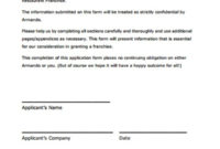6 Franchise Application Form Templates Pdf Word Free Intended For Franchise Business Model Template