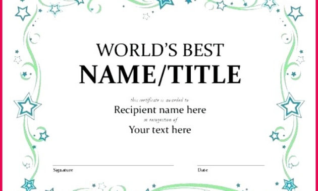 6 Free Funny Awards Certificates Templates 74216 Inside Printable Superlative Certificate Template