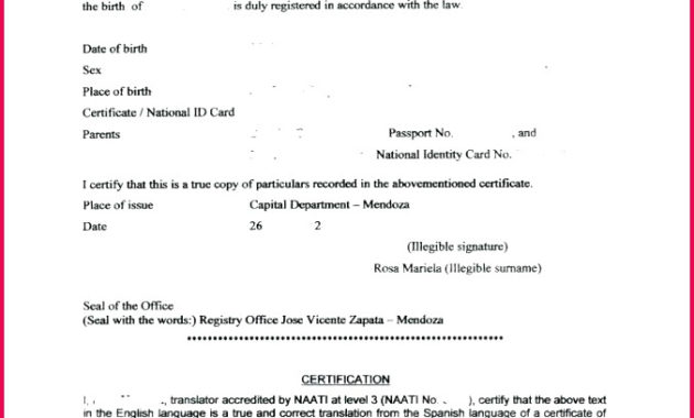 6 Free Spanish Birth Certificate Template 24319 Fabtemplatez Within Spanish To English Birth Certificate Translation Template