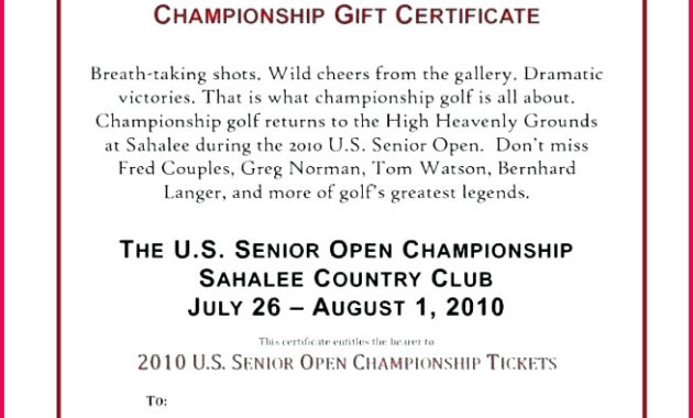 6 Golf Lesson Gift Certificate Template 91817 Fabtemplatez Intended For Tennis Gift Certificate Template