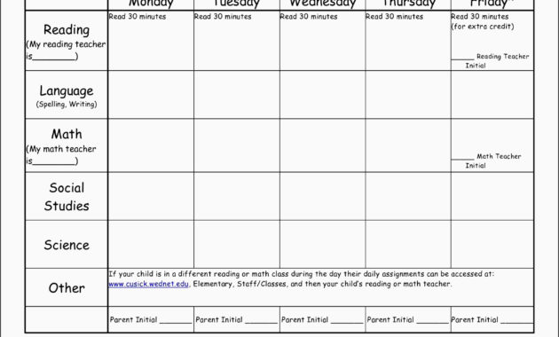 6 Home Work Planner For All Students Sampletemplatess Within Homework Agenda Template