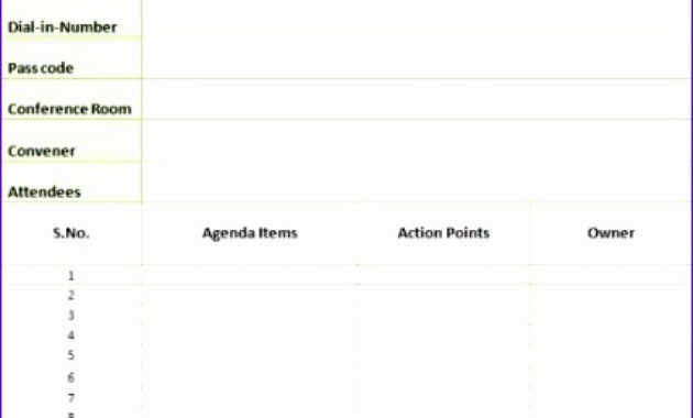 6 Meeting Minutes Template Excel Excel Templates Excel In Quality Pre Construction Meeting Agenda Template