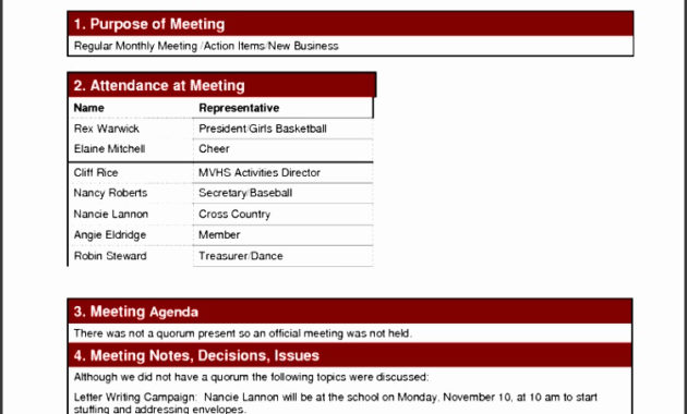 6 Ms Word Meeting Agenda Template Sampletemplatess In Microsoft Word Meeting Minutes Template