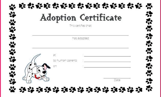 6 Pet Rock Adoption Certificate Template 83537 Fabtemplatez Within Blank Adoption Certificate Template