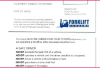 6 Print Forklift Certification Card Template 38541 With Regard To Quality Forklift Certification Card Template
