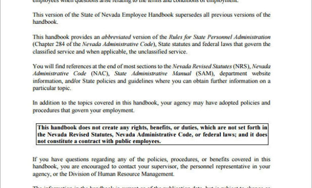 6 Sample Printable Employee Handbook Templates Sample Inside New Hire Business Case Template