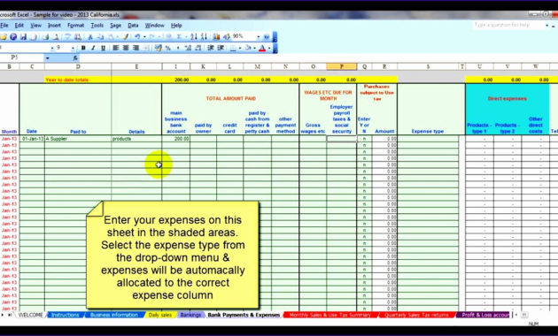 6 Small Business Bookkeeping Excel Template Excel Intended For Excel Templates For Accounting Small Business
