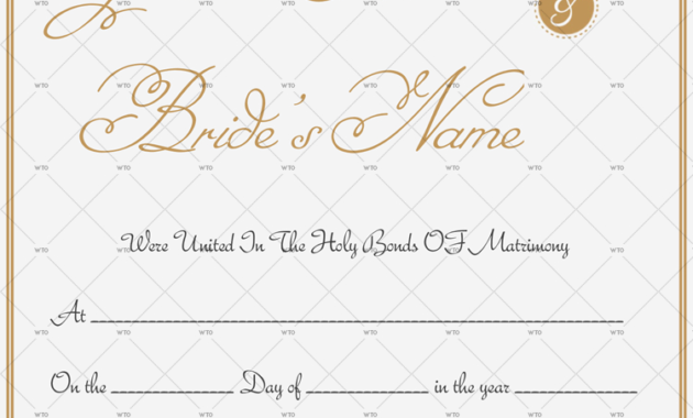 60 Marriage Certificate Templates Word Pdf Editable For Amazing Marriage Certificate Editable Templates