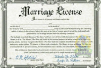 62 Pdf Marriage Licence Template Free Printable Download Throughout Fake Business License Template