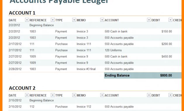 7 Accounts Ledger Template Excel Ledger Review In Business Ledger Template Excel Free